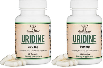 Uridine Monophosphate 300mg – Third-Party Tested (Choline Enhancer) | Double Wood (Pack of 2) BritishVita | Premium UK Vitamins & Wellness Supplements