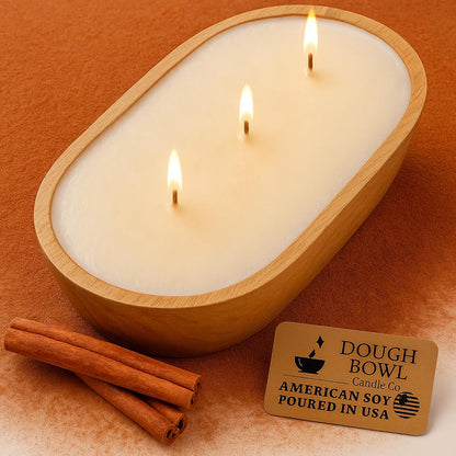 Dough Bowl Candle Co. Warm Cinnamon Buns Soy Candle — 3-Wick, 20 oz