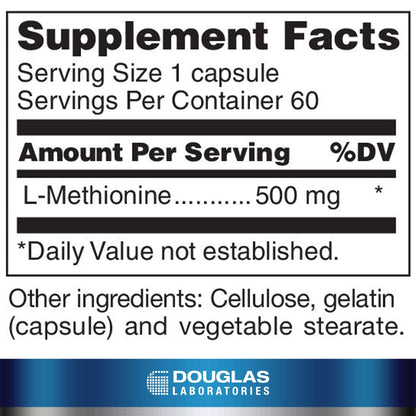 Douglas Laboratories L-Methionine – Supports Liver & Neurological Function | 60 Caps