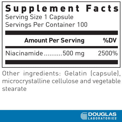 Douglas Laboratories Niacinamide (Vitamin B3) - Cardiovascular Support | 100 Caps