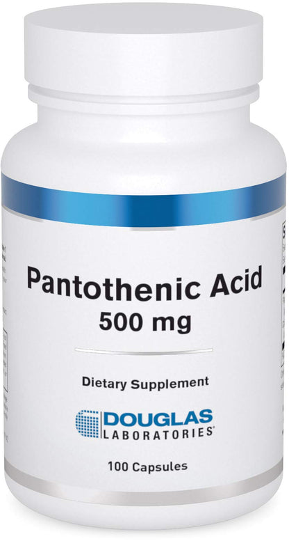 Pantothenic Acid 500 mg (Vitamin B5) – Douglas Laboratories | 100 Capsules