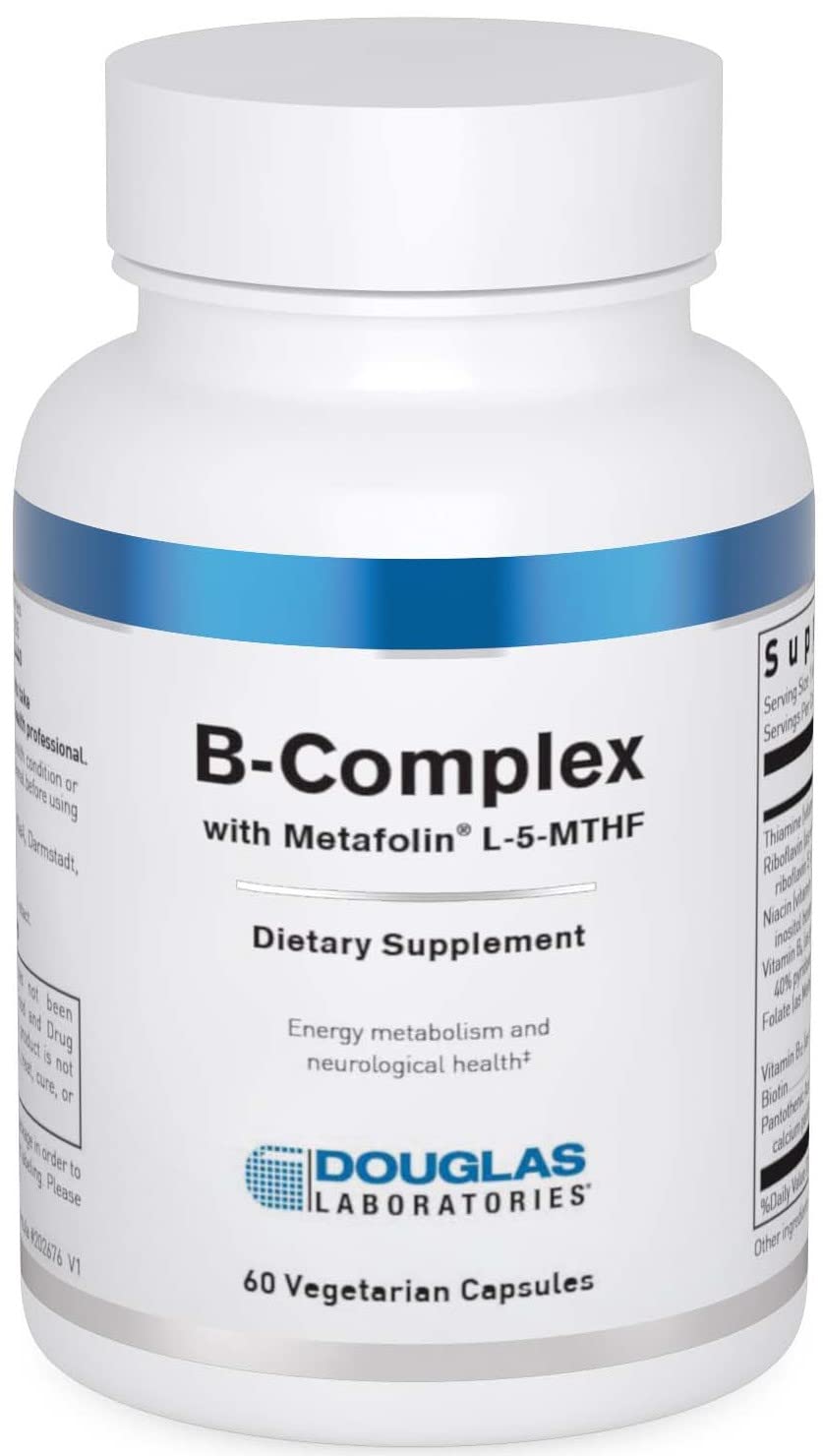 Douglas Laboratories B-Complex with Metafolin – Energy & Brain Health Support | 60 Vegetarian Capsules | Non-GMO