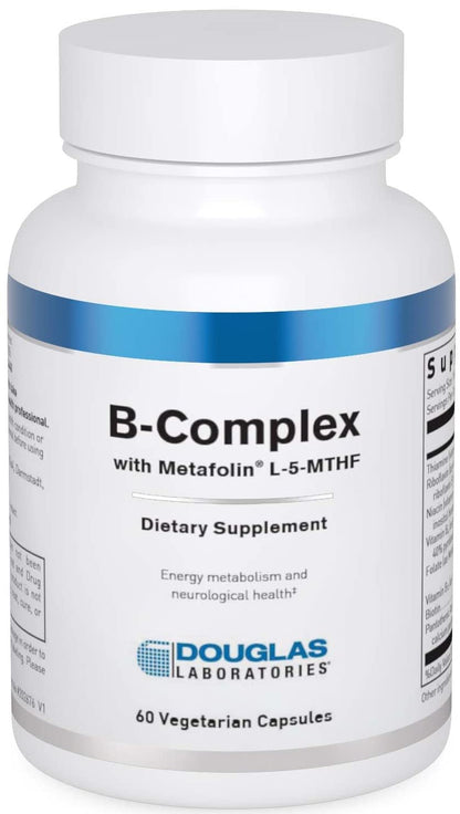 Douglas Laboratories B-Complex with Metafolin – Energy & Brain Health Support | 60 Vegetarian Capsules | Non-GMO