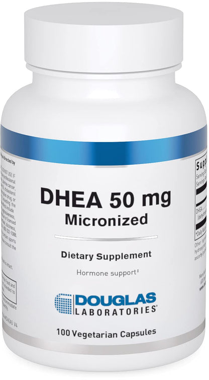 Douglas Laboratories DHEA 50 mg Capsules – Micronized for Hormone Balance, Immunity, Brain & Bone Health | Non-GMO | 100 Vegetarian Capsules