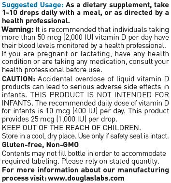 Douglas Laboratories Liquid Vitamin D3 0.75 fl oz | Supports Bones, Immune & Neuromuscular Function