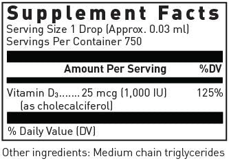 Douglas Laboratories Liquid Vitamin D3 0.75 fl oz | Supports Bones, Immune & Neuromuscular Function