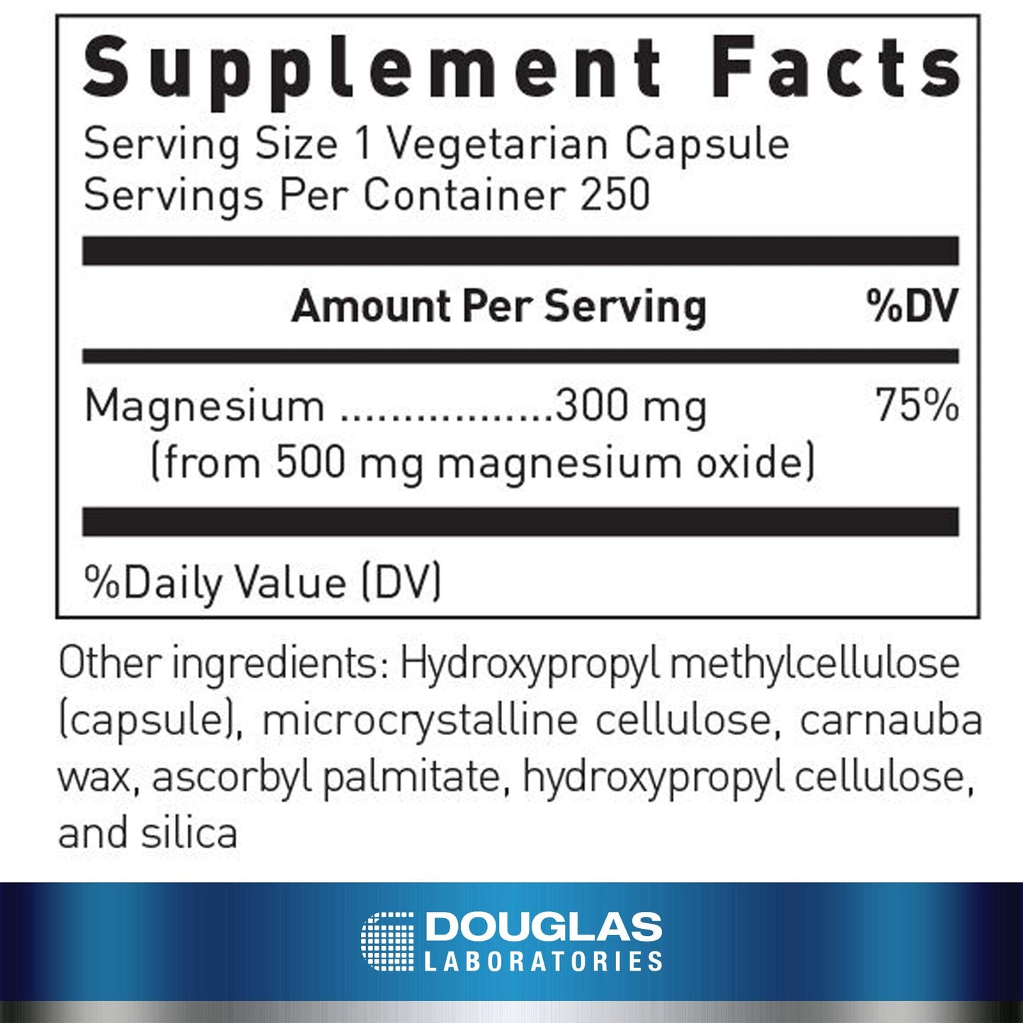 Douglas Laboratories Magnesium Oxide – Supports Normal Heart Function & Bone Formation, 250 Capsules