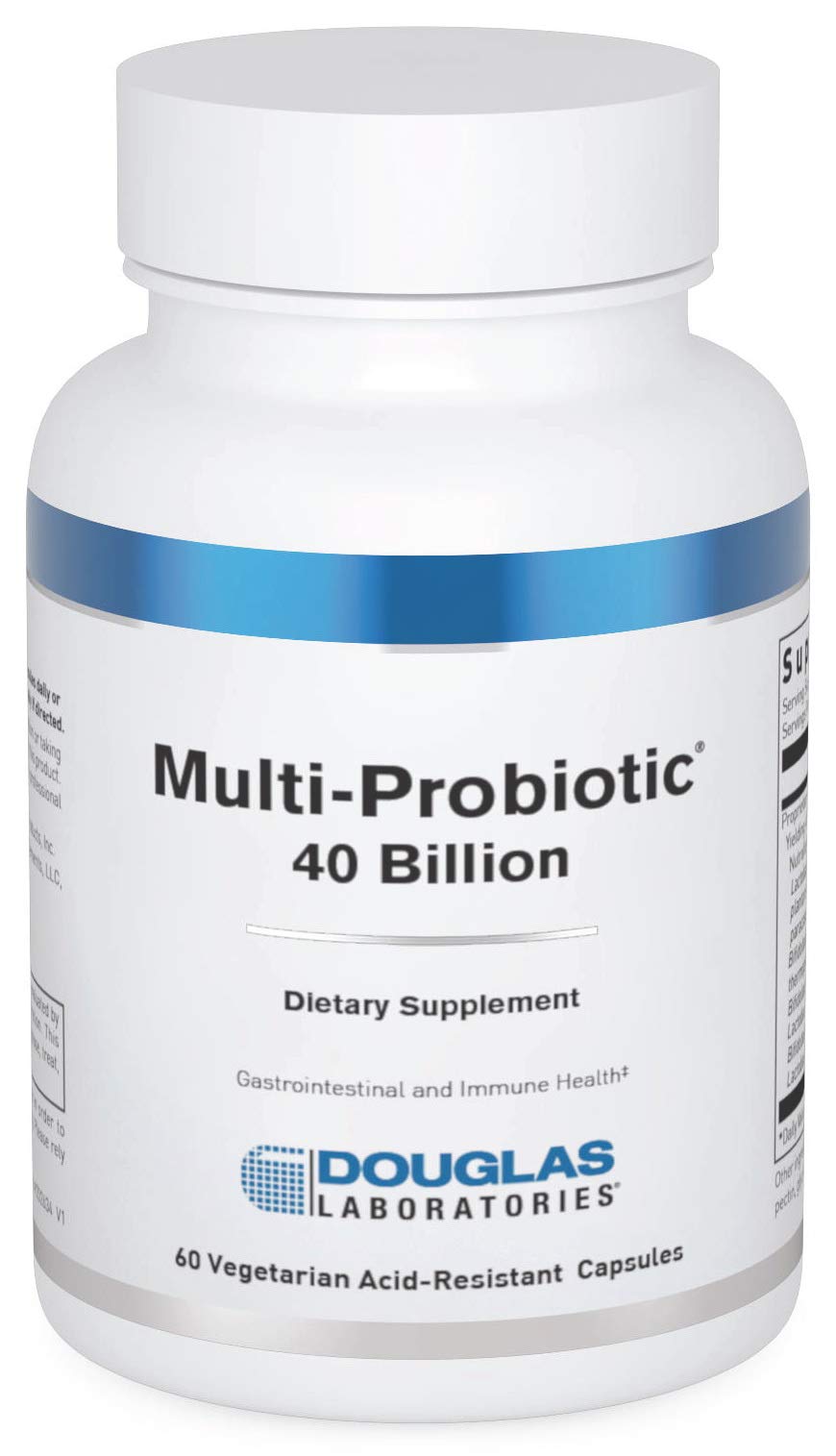 Douglas Laboratories Multi-Probiotic 40 Billion – Synbiotic Probiotics & Prebiotics for Gut Health | 60 Vegetarian Acid-Resistant Capsules