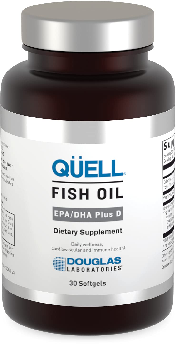 Douglas Laboratories Quell Fish Oil EPA/DHA Plus D 3:2 EPA:DHA, 1000 IU Vitamin D3 | 30 Softgels