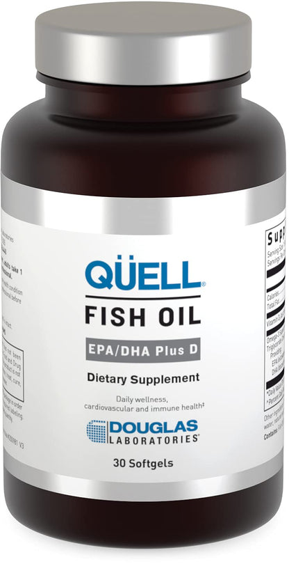 Douglas Laboratories Quell Fish Oil EPA/DHA Plus D 3:2 EPA:DHA, 1000 IU Vitamin D3 | 30 Softgels