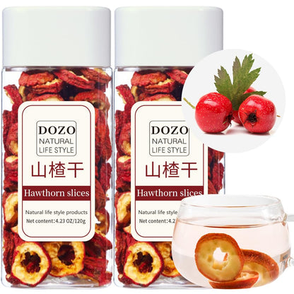 DOZO Dried Hawthorn Berries – Hawthorn Berry Tea, 8.46oz/240g, Sliced Hawthorn (Coreless) Shanzha