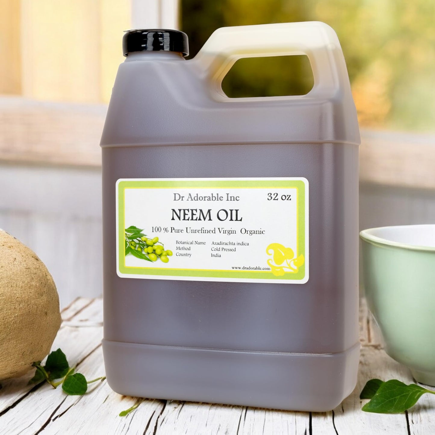 Dr Adorable - 32 oz Neem Oil | 100% Pure, Cold-Pressed, Unrefined, Organic