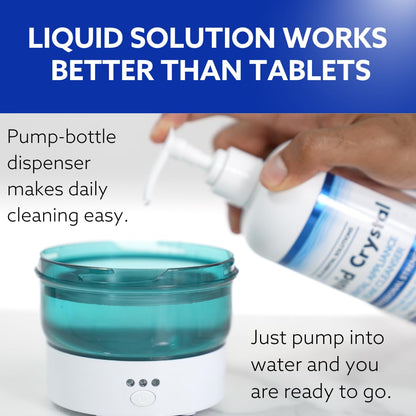 Dr. B Dental Solutions Liquid Crystal Soak Cleanser – For Dentures, Aligners, Night Guards