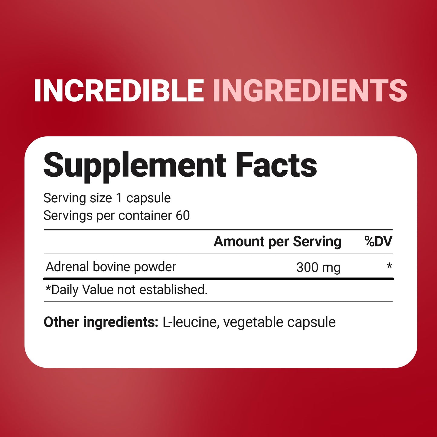 Dr. Berg Adrenal Glandular - Adrenal Support, 60 Capsules