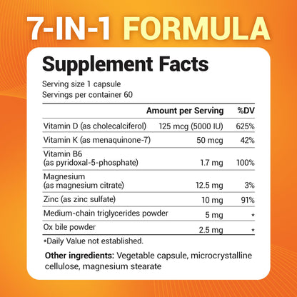 Dr. Berg Maximum Strength 2-in-1 Vitamin D3 K2 5000 IU | 60 Capsules