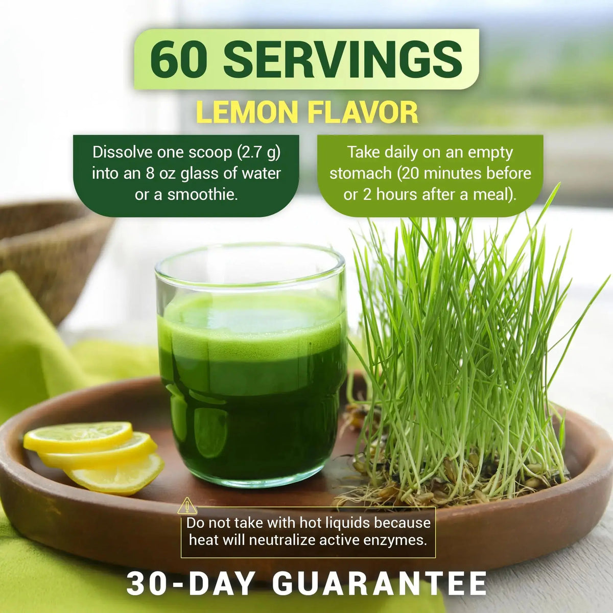 Dr. Berg USDA Organic Green Powder Superfood – Lemon Flavor, 60 Servings BritishVita | Premium UK Vitamins & Wellness Supplements