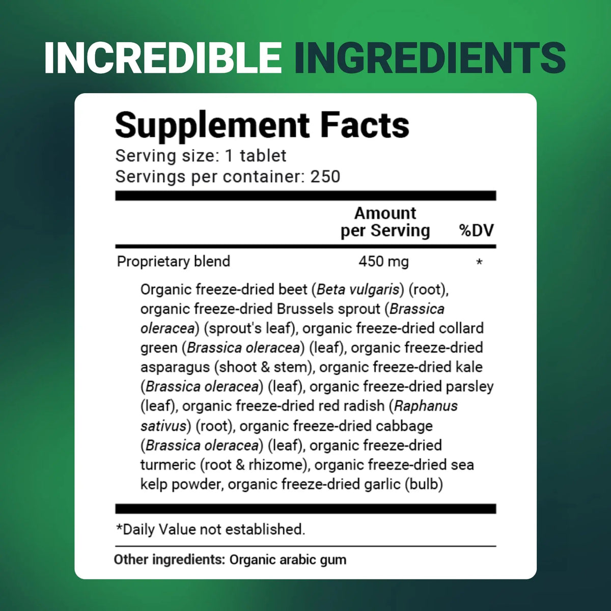 Dr Berg Nutritionals Greens Superfood Tablets – 11 Phytonutrient Cruciferous Veg, 250 Tablets BritishVita | Premium UK Vitamins & Wellness Supplements