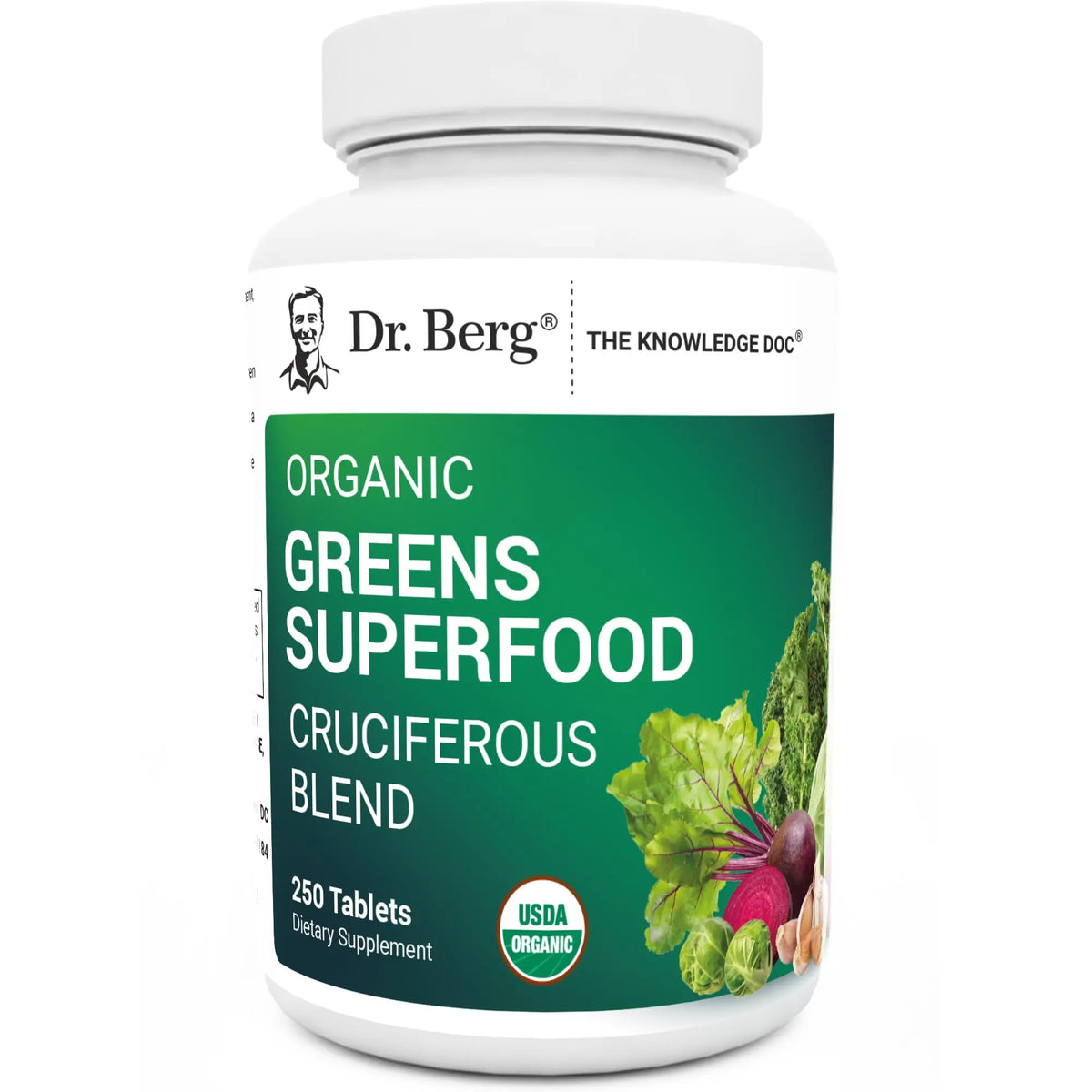 Dr Berg Nutritionals Greens Superfood Tablets – 11 Phytonutrient Cruciferous Veg, 250 Tablets BritishVita | Premium UK Vitamins & Wellness Supplements