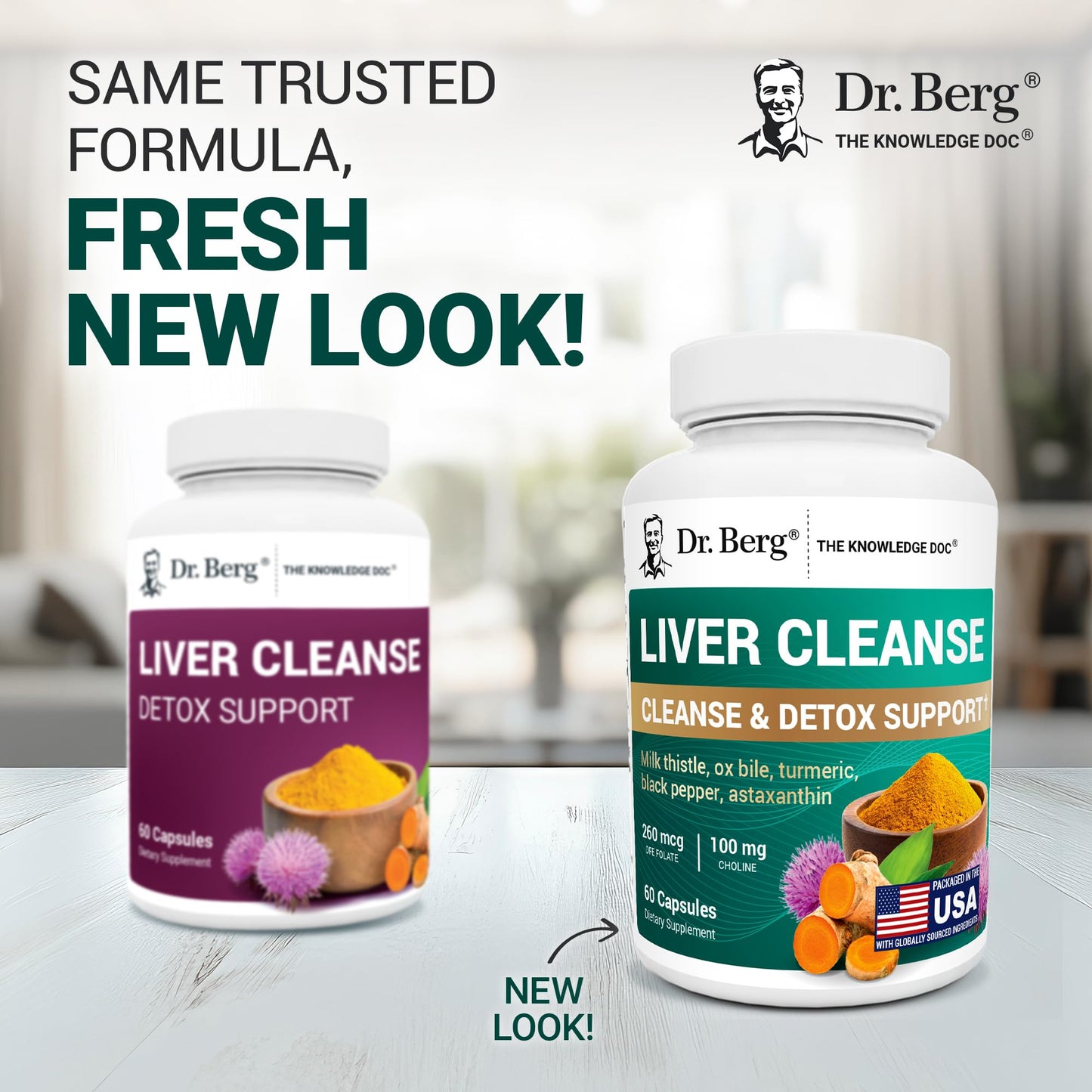 Dr. Berg Liver Cleanse Detox Capsules – Milk Thistle, Ox Bile & Folate | 60 Capsules | Liver Support