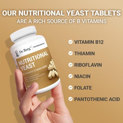 Dr. Berg Yeast Tablets – 8 B Vitamins, Vanilla Flavor, 270 Vegan Tablets