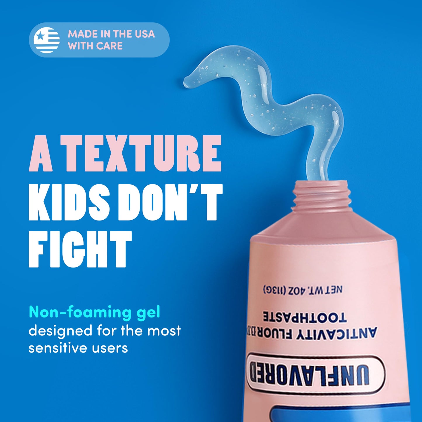 Dr. Bob Unflavored Fluoride Toothpaste for Kids - SLS-Free, Xylitol, Dentist-Recommended