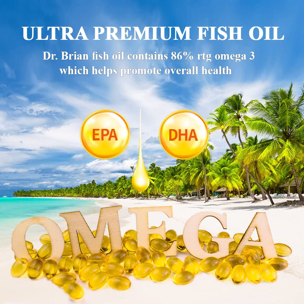 Dr. Brian Fish Oil Supplement 130 Softgels | Highly Absorbed rTG Omega-3 with EPA/DHA