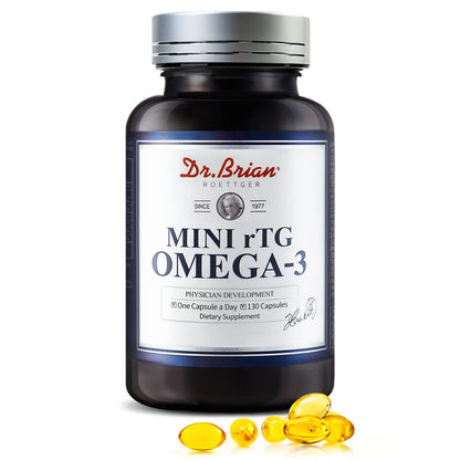 Dr. Brian Fish Oil Supplement 130 Softgels | Highly Absorbed rTG Omega-3 with EPA/DHA