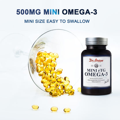 Dr. Brian Fish Oil Supplement 130 Softgels | Highly Absorbed rTG Omega-3 with EPA/DHA