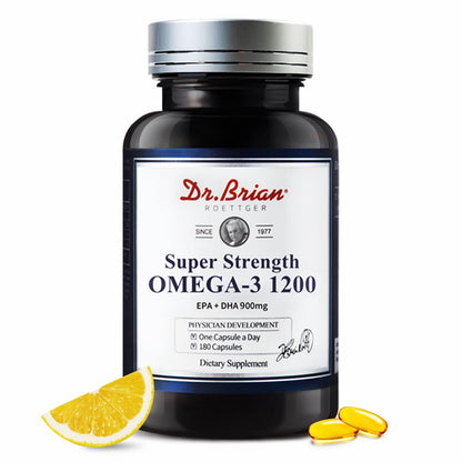 Dr.Brian Omega 3 Fish Oil - 1200 mg |180 Softgels Lemon Flavor rTG Omega3 | EPA & DHA | High Absorption Omega 3 Fatty Acid Supplements for Healthy Heart & Brain -180 Day Supply