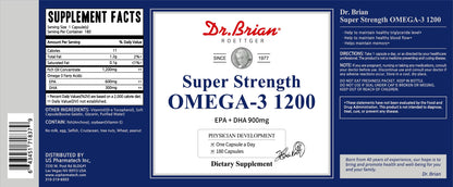 Dr.Brian Omega 3 Fish Oil - 1200 mg |180 Softgels Lemon Flavor rTG Omega3 | EPA & DHA | High Absorption Omega 3 Fatty Acid Supplements for Healthy Heart & Brain -180 Day Supply