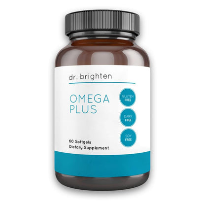 Dr. Brighten Omega Plus — 1600 mg EPA/DHA Non-GMO Fish Oil, 60 Softgels
