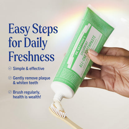 Dr. Bronner’s All-One Toothpaste Spearmint 5 oz 3-Pack – Fluoride-Free