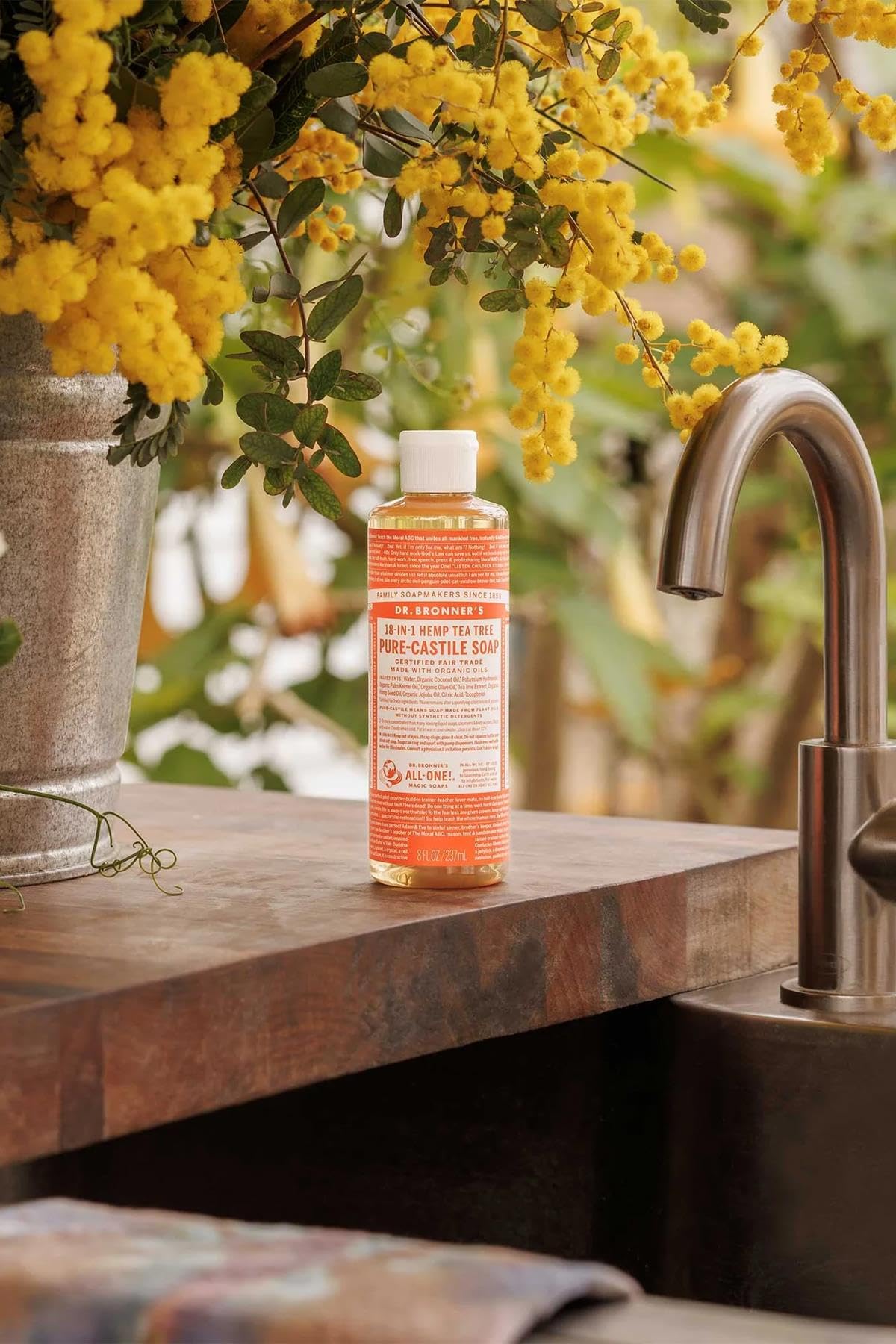 Dr. Bronner's Castile Liquid Soap – Tea Tree, 8 oz | Multi-Purpose Cleanser British Harmonia | Natural Makeup & Fragrance by British Harmonia UK