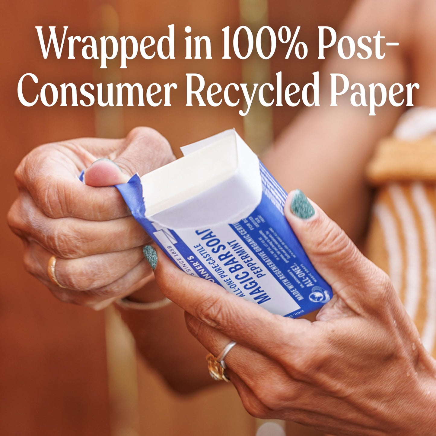 Dr. Bronner's Pure-Castile Magic Bar Soap Peppermint (5oz, 12-Pack) – Regenerative Organic Certified Oils, Vegan, Cruelty-Free