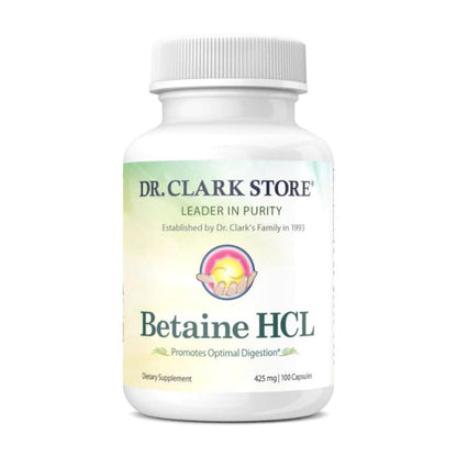 Dr Clark Betaine HCL Digestive Enzymes – 2 Pack, 100 Capsules, 425 mg