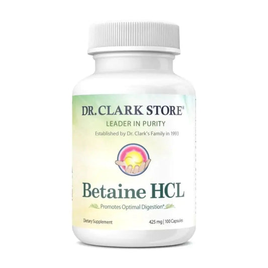 Dr Clark Betaine HCL Digestive Enzymes – 2 Pack, 100 Capsules, 425 mg BritishVita | Premium UK Vitamins & Wellness Supplements