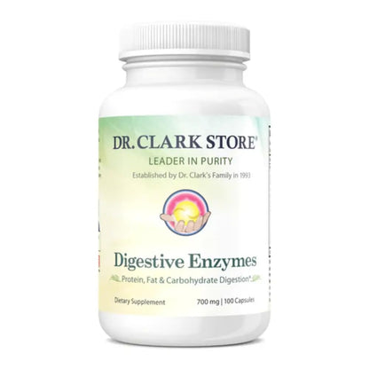 Dr. Clark Digestive Enzymes – 700mg, 100 Capsules | Supports Digestion & Nutrient Absorption