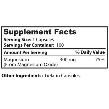 Dr. Clark Magnesium Oxide Supplement 300 mg – 200 Capsules (Pack of 2)