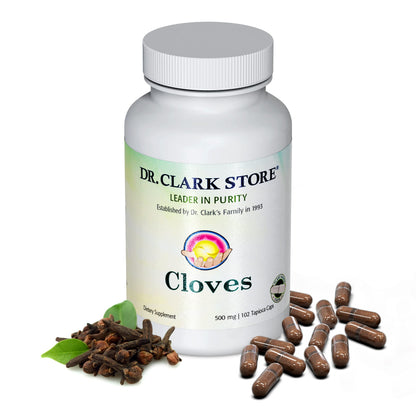 Dr Clark Store Cloves Vegetarian, 500mg, 102 Capsules – Supports Liver Health and Blood Circulation