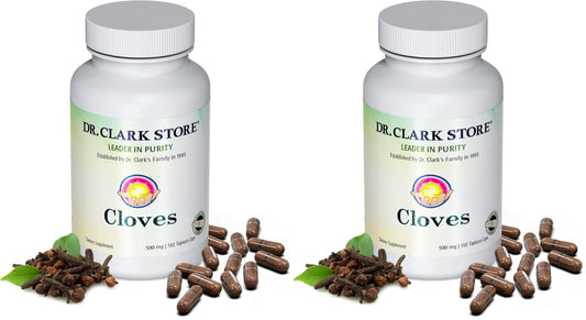 Dr Clark Store Cloves Vegetarian 500mg | 102 Tapioca Capsules Pack of 2 | Liver & Circulation Support