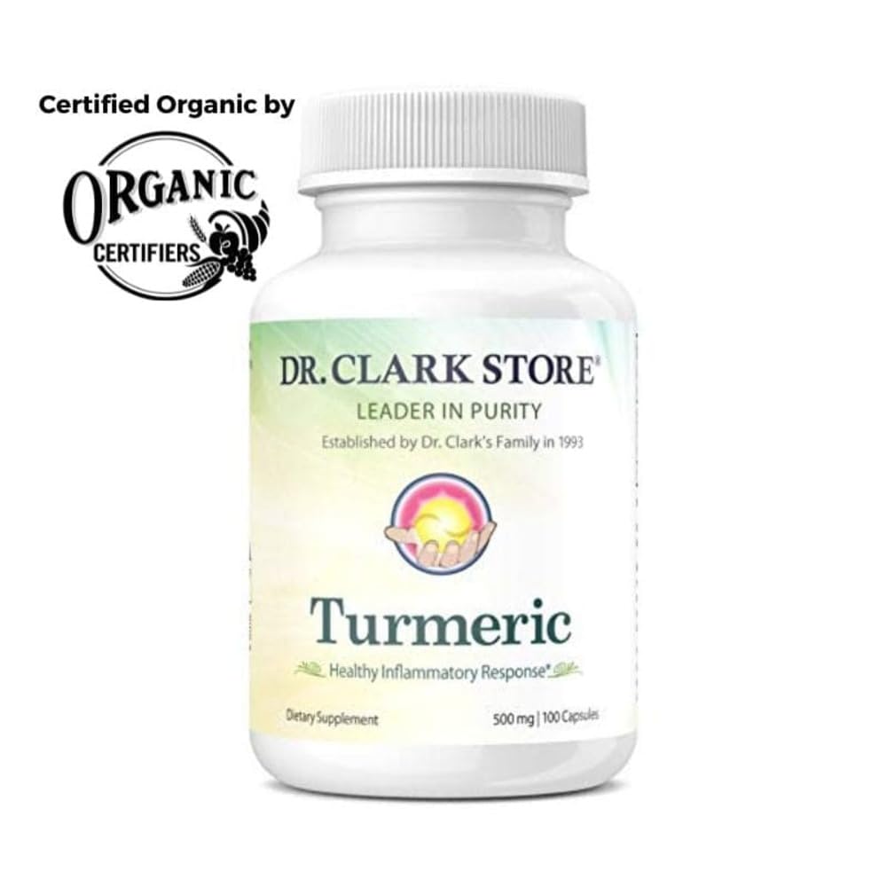 Dr Clark Store Turmeric Curcumin 500mg – 100 Capsules | Immune Support, Vegan, Non-GMO