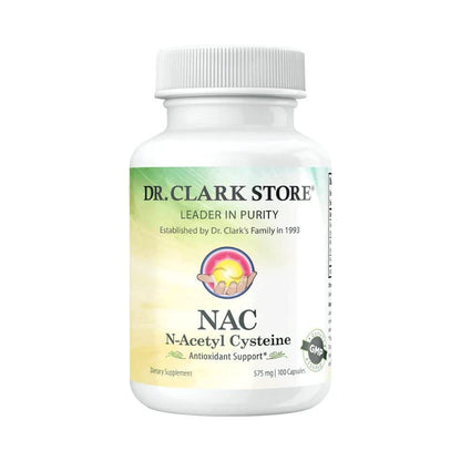 Dr.Clark's NAC 575 mg - Non-GMO & Gluten-Free with Selenium & Molybdenum, 100 Capsules