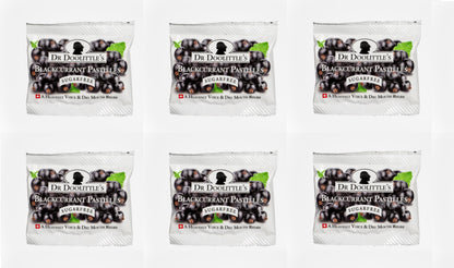 Dr. Doolittle’s Sugar Free Pastilles – Blackcurrant for Voice & Throat | Travel Size 4 Count, 6 Pack