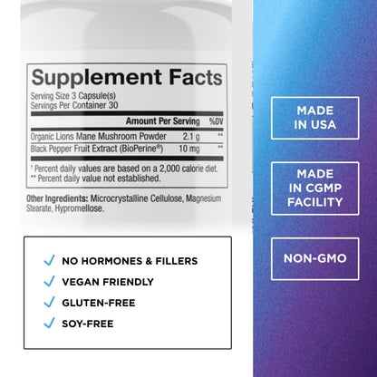 Dr. Emil Nutrition 2100mg Organic Lion's Mane – Focus & Cognition