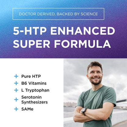 DR. EMIL NUTRITION 5-HTP Plus 200 mg with SAM-e – Sleep & Mood Support, 60 Vegan Capsules