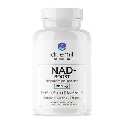 DR. EMIL NUTRITION NAD+ Boost – Nicotinamide Riboside NAD+ Supplement for Longevity, Healthy Aging & Cellular Regeneration | Berberine, L-Theanine & Niacin | 30-Day Supply