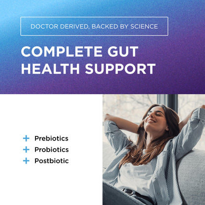 DR. EMIL NUTRITION Total Gut Health Complex – Prebiotic, Probiotic & Postbiotic Supplement – Supports Digestive Health, Bloating & Gut Balance – Non-GMO & Soy-Free – 60 Capsules