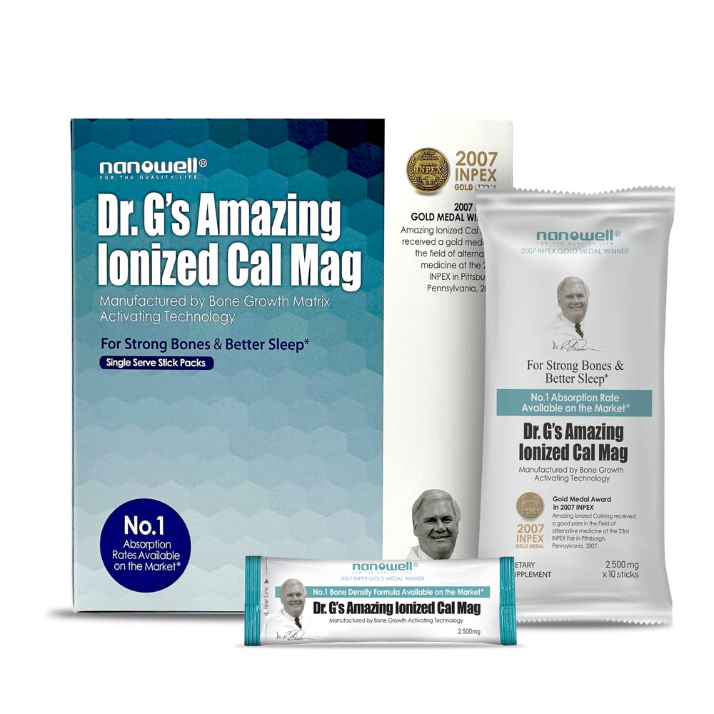 Dr. G's Ionized Cal Mag Powder – 60 Sticks, 2:1 Calcium:Magnesium