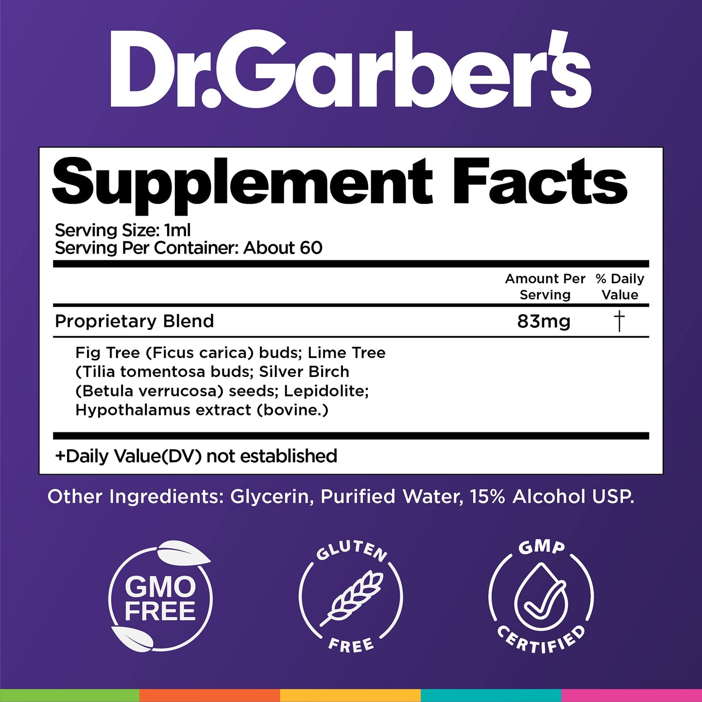 Dr. Garber's Natural Stress Support Drops | Gemmotherapy Liquid 60ml