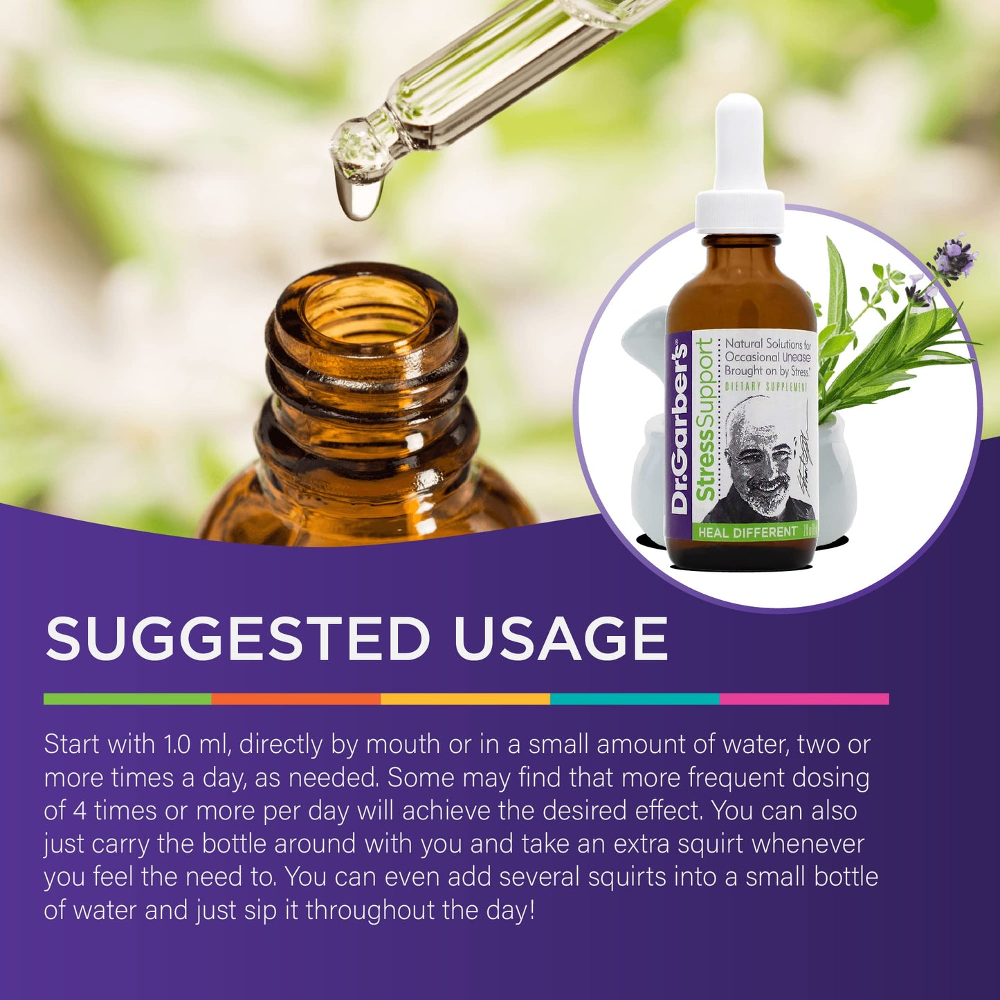 Dr. Garber's Natural Stress Support Drops | Gemmotherapy Liquid 60ml